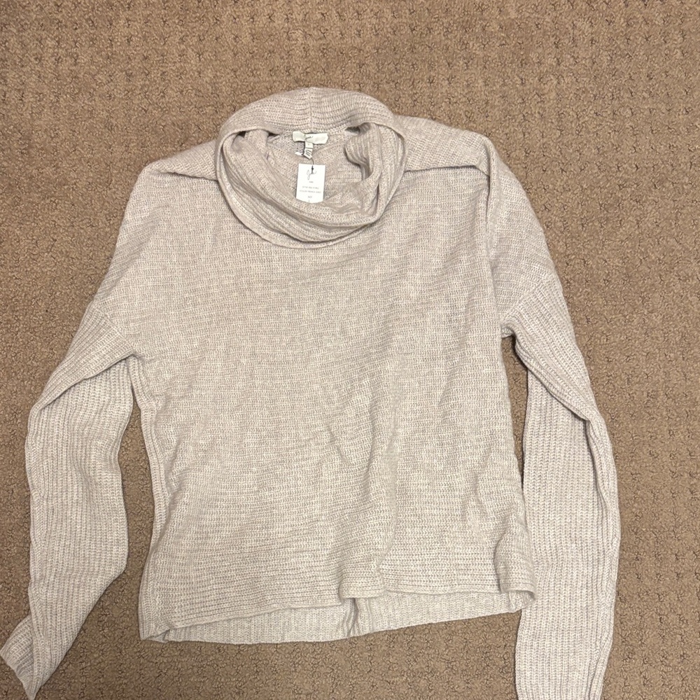 Joie Light Gray Cowl Neck Sweater